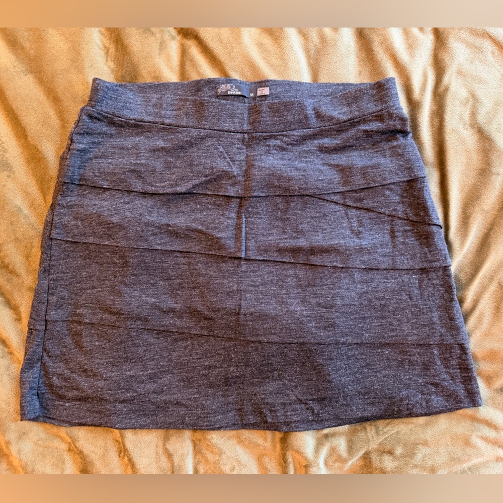 Prana Mini Skirt in Charcoal Gray
